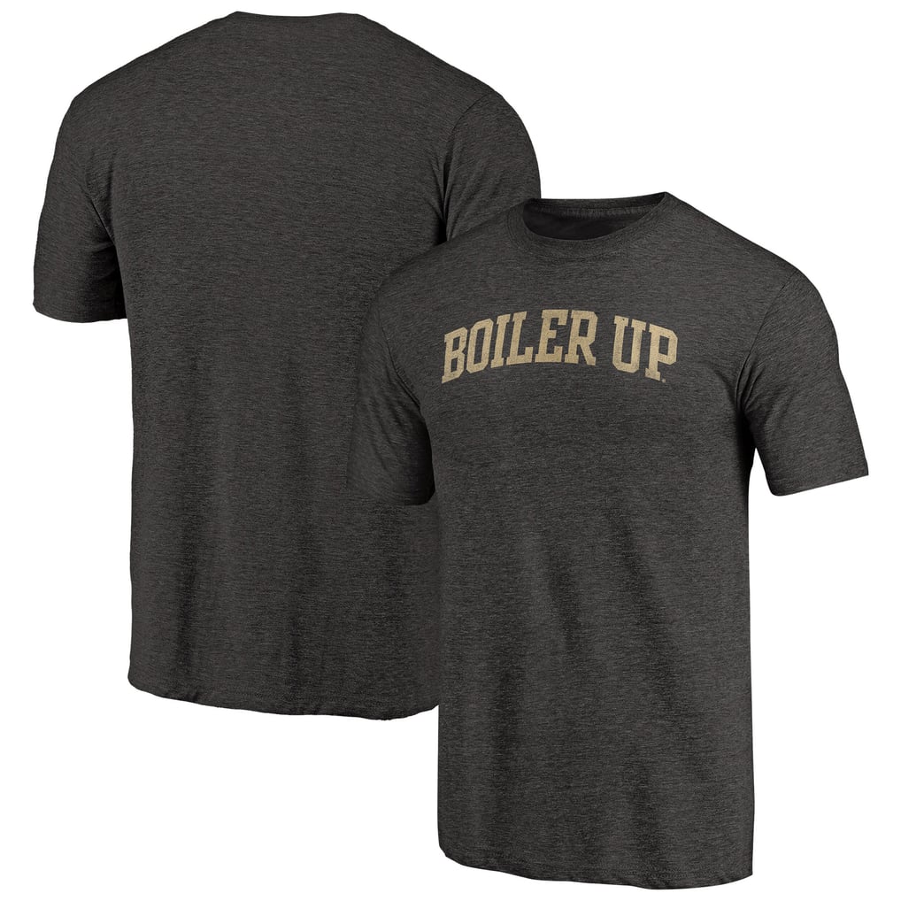 Purdue Boilermakers Arched Battle Cry Tri-Blend T-Shirt - Heathered Black
