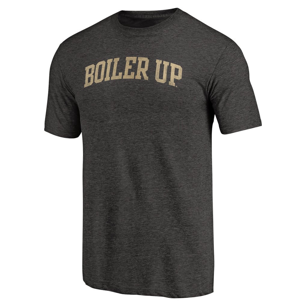 Purdue Boilermakers Arched Battle Cry Tri-Blend T-Shirt - Heathered Black
