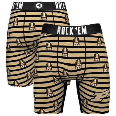  Purdue Boilermakers Rock Em Mascot Stripes Boxer Briefs - Gold