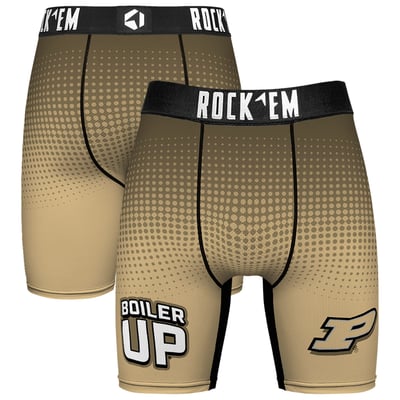  Purdue Boilermakers Rock Em Slogan Boxer Briefs - Gold