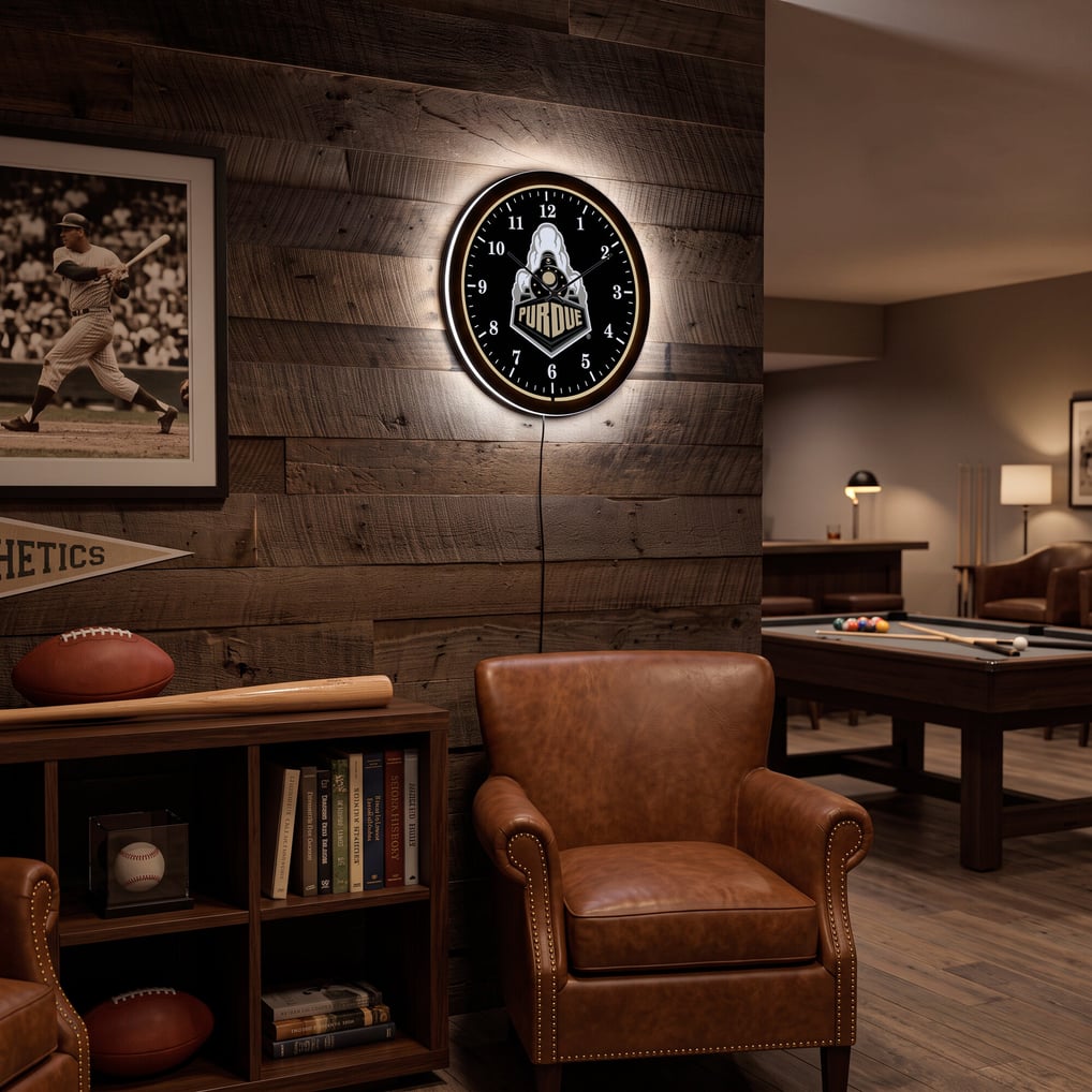 Purdue Boilermakers 18" Lighted Round LED Wall Clock