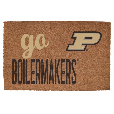 Purdue Boilermakers 20" x 30" Go Team Coir Door Mat
