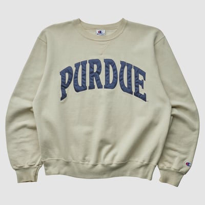 Purdue Boilermakers Champion 90s Pullover Sweatshirt - Beige - XS by Fanatics Real Vintage