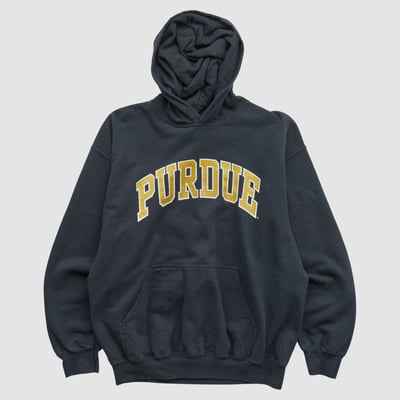 Purdue Boilermakers Gildan 2000s Hooded Pullover Sweatshirt - Black - S by Fanatics Real Vintage