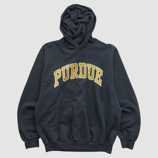 Purdue Boilermakers Gildan 2000s Hooded Pullover Sweatshirt - Black - S by Fanatics Real Vintage