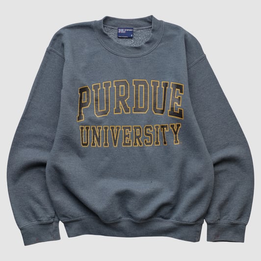 Purdue Boilermakers MV Sport 2000s Pullover Sweatshirt - Charcoal - XXS by Fanatics Real Vintage
