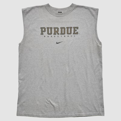 Purdue Boilermakers Nike 2000s T-shirt - Heather Gray - 2XL by Fanatics Real Vintage
