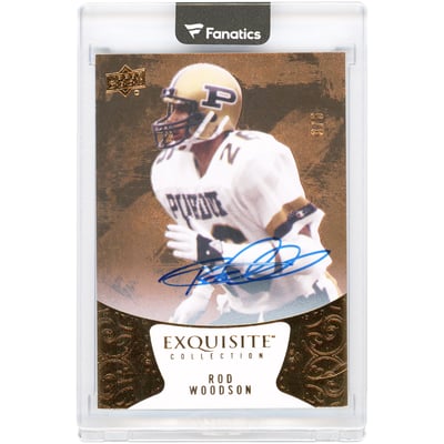 Rod Woodson Purdue Boilermakers Autographed 2014 Upper Deck Exquisite Orange Rainbow #20 #3/6 Card