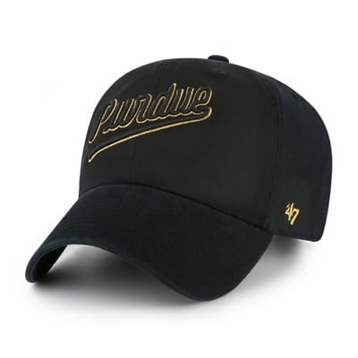  Purdue Boilermakers '47 Unisex Vault Clean Up Adjustable Hat - Black