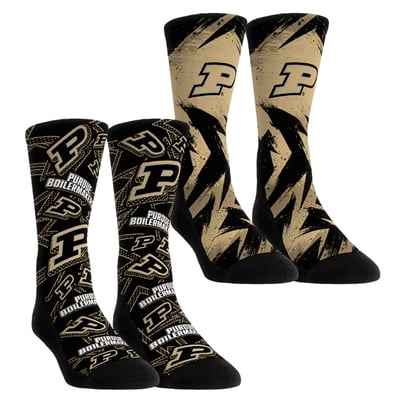  Purdue Boilermakers Rock Em Unisex Game Day Two-Pack Crew Socks Set - Gold