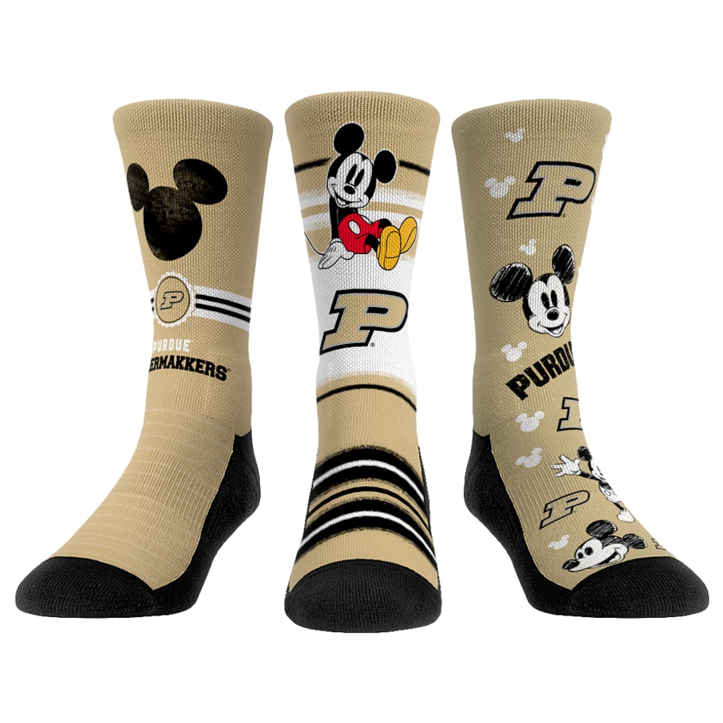  Purdue Boilermakers Rock Em Unisex Disney Three-Pack Crew Socks - 