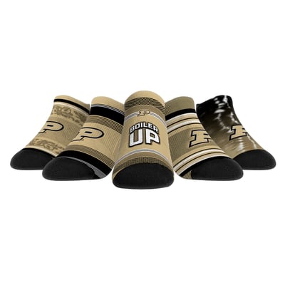  Purdue Boilermakers Rock Em Unisex Super Fan Five-Pack Low-Cut Socks Set - 