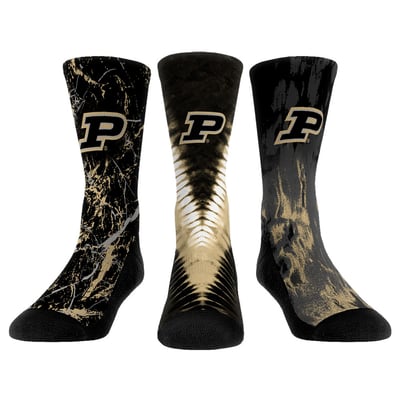  Purdue Boilermakers Rock Em Unisex Three-Pack Crew Socks Set - 