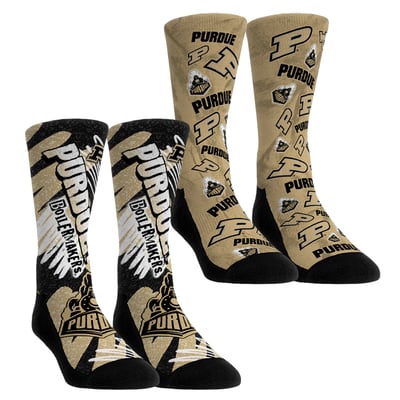 Purdue Boilermakers Rock Em Unisex Two-Piece Team Blast Crew Socks Set