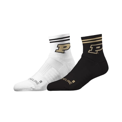 Purdue Boilermakers Strideline Unisex Team 2-Pack Half Calf Knit Socks Set