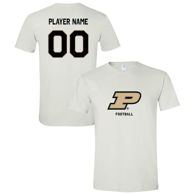  Purdue Boilermakers Unisex Collegiate Football NIL Pick-A-Player Name & Number Shirsey T-Shirt - White