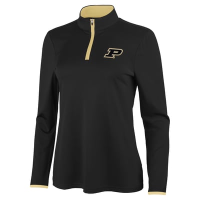 Purdue Boilermakers Antigua Women's Brink Quarter-Zip Pullover - Black/Gold