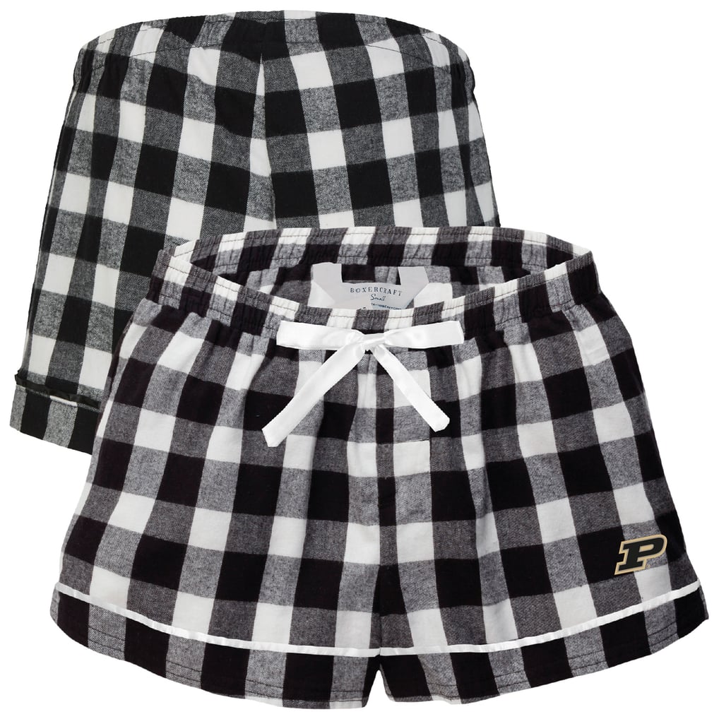 Purdue Boilermakers Boxercraft Women's Flannel Shorts - Black