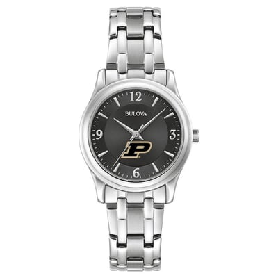 Purdue Boilermakers Bulova Women's Corporate Collection Stainless Steel Watch - Black