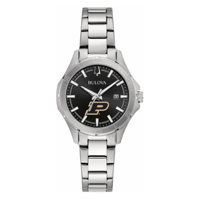 Purdue Boilermakers Bulova Women's Stainless Steel Sport Classic Watch - Black