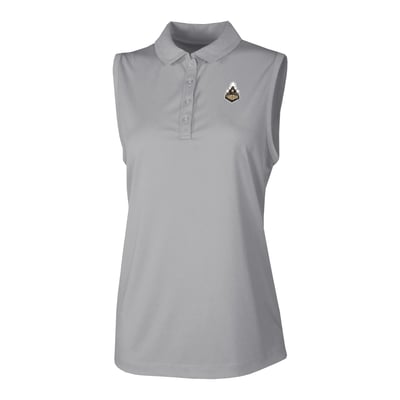  Purdue Boilermakers Columbia Women's Ace Flair Sleeveless Tank Polo - Gray