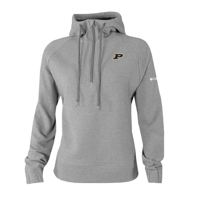  Purdue Boilermakers Columbia Women's Swingcraft Fleece Hoodie - Gray