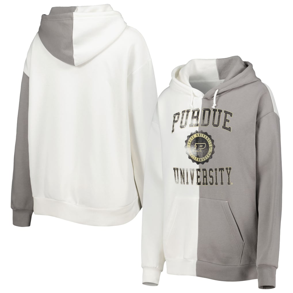 Purdue Boilermakers Gameday Couture Women's Split Pullover Hoodie - Gray/White