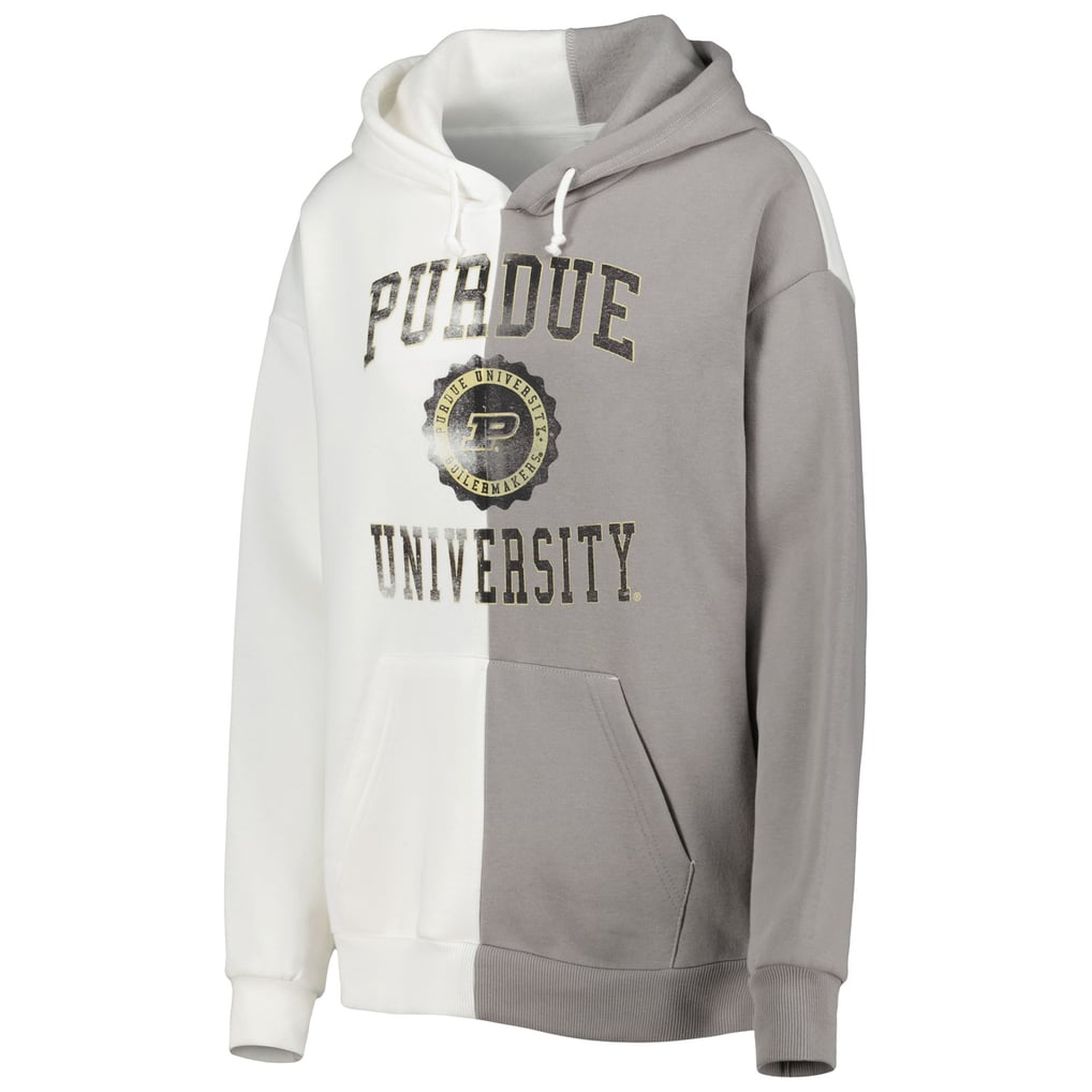 Purdue Boilermakers Gameday Couture Women's Split Pullover Hoodie - Gray/White