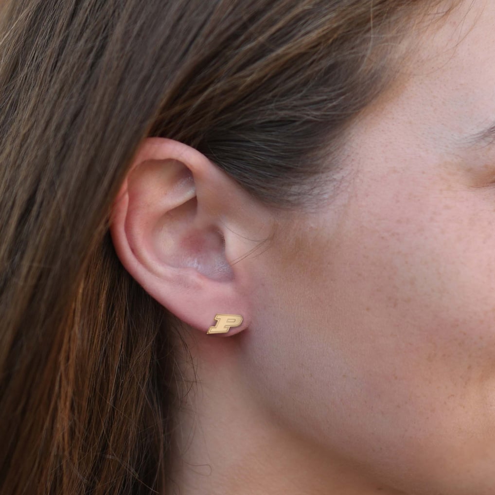 Purdue Boilermakers Women's Gold Plated XS Post Earrings