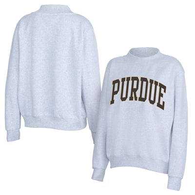 Purdue Boilermakers ZooZatz Women's Team Arch Mock Neck Sweatshirt - Gray