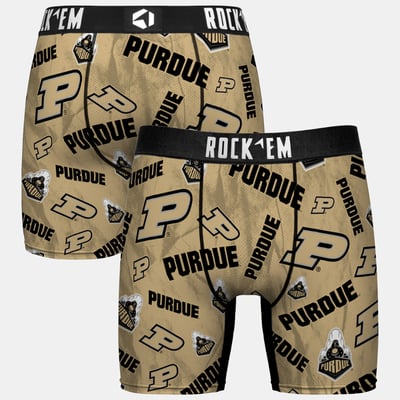  Purdue Boilermakers Rock Em Youth All Over Logo Boxer Briefs - Gold