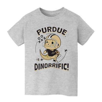 Purdue Boilermakers Vive La Fete Youth Dinorrific T-Shirt - Gray