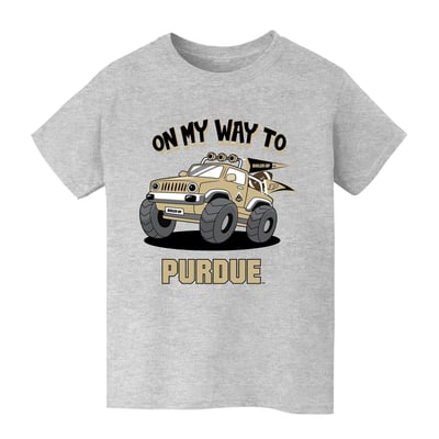 Purdue Boilermakers Vive La Fete Youth On My Way T-Shirt - Gray