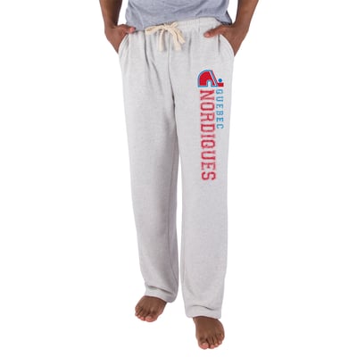 Quebec Nordiques Concepts Sport Vintage Logo Mainstream Terry Tri-Blend Pants - Oatmeal