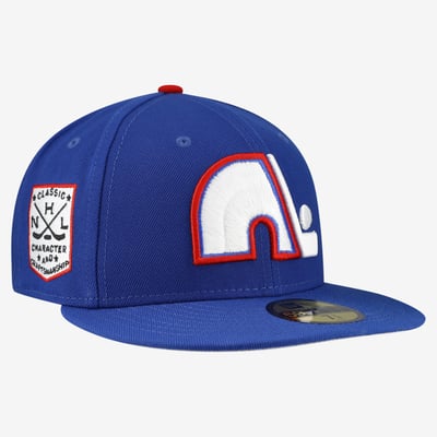 Quebec Nordiques New Era Vintage Hockey 59FIFTY Fitted Hat - Blue