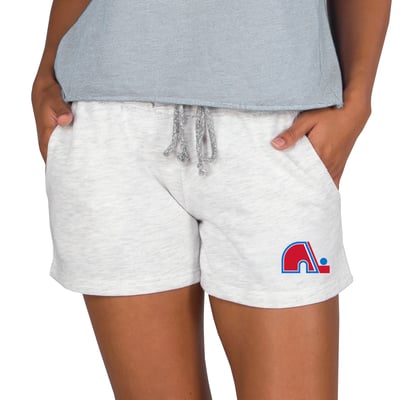  Quebec Nordiques Concepts Sport Women's Mainstream French Terry Tri-Blend Shorts - Oatmeal