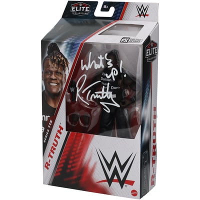 R-Truth Autographed Mattel Elite Collection Series 115 Action Figure with "What's Up!" Inscription