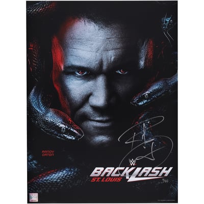 Randy Orton Autographed Fanatics Authentic 18" x 24" Backlash Key Art Photograph - Limited Edition of 50