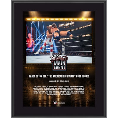 Randy Orton WWE Fanatics Authentic 10.5" x 13" Sunday Night's Main Event on September 6, 2026 Sublimated Plaque 