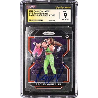 Raquel Rodriguez WWE Autographed 2022 Panini Prizm #118 CGC Fanatics Witnessed Authenticated 9/10 Card