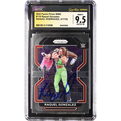 Raquel Rodriguez WWE Autographed 2022 Panini Prizm #118 CGC Fanatics Witnessed Authenticated 9.5/10 Card
