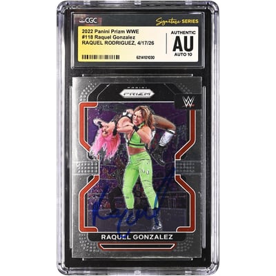 Raquel Rodriguez WWE Autographed 2022 Panini Prizm #118 CGC Fanatics Witnessed Authenticated AUTO 10 Card