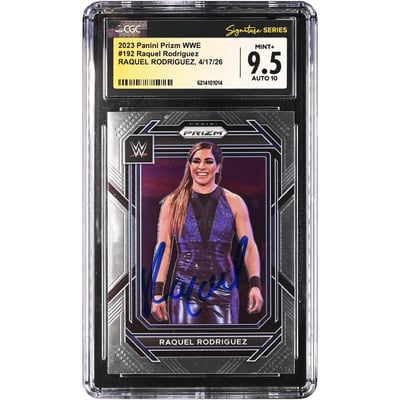 Raquel Rodriguez WWE Autographed 2023 Panini Prizm #192 CGC Fanatics Witnessed Authenticated 9.5/10 Card
