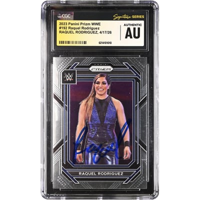 Raquel Rodriguez WWE Autographed 2023 Panini Prizm #192 CGC Fanatics Witnessed Authenticated Card