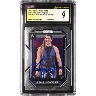 Raquel Rodriguez WWE Autographed 2023 Panini Prizm #192 CGC Fanatics Witnessed Authenticated MINT 9 Card