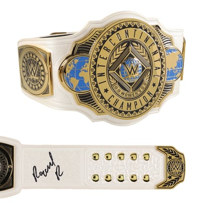 Raquel Rodriguez WWE Autographed Fanatics Authentic Women's Intercontinental Championship Replica Title Belt