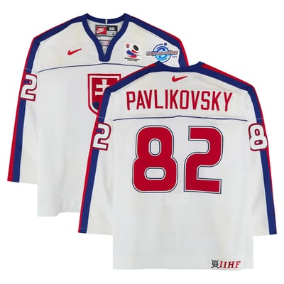 Rastislav Pavlikovský Team Slovakia Fanatics Authentic Game-Used #82 White Nike Jersey from the 2004 World Cup of Hockey
