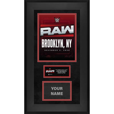 WWE Monday Night RAW Fanatics Authentic Framed 10" x 20" November 2, 2026 Name On Canvas Collage 
