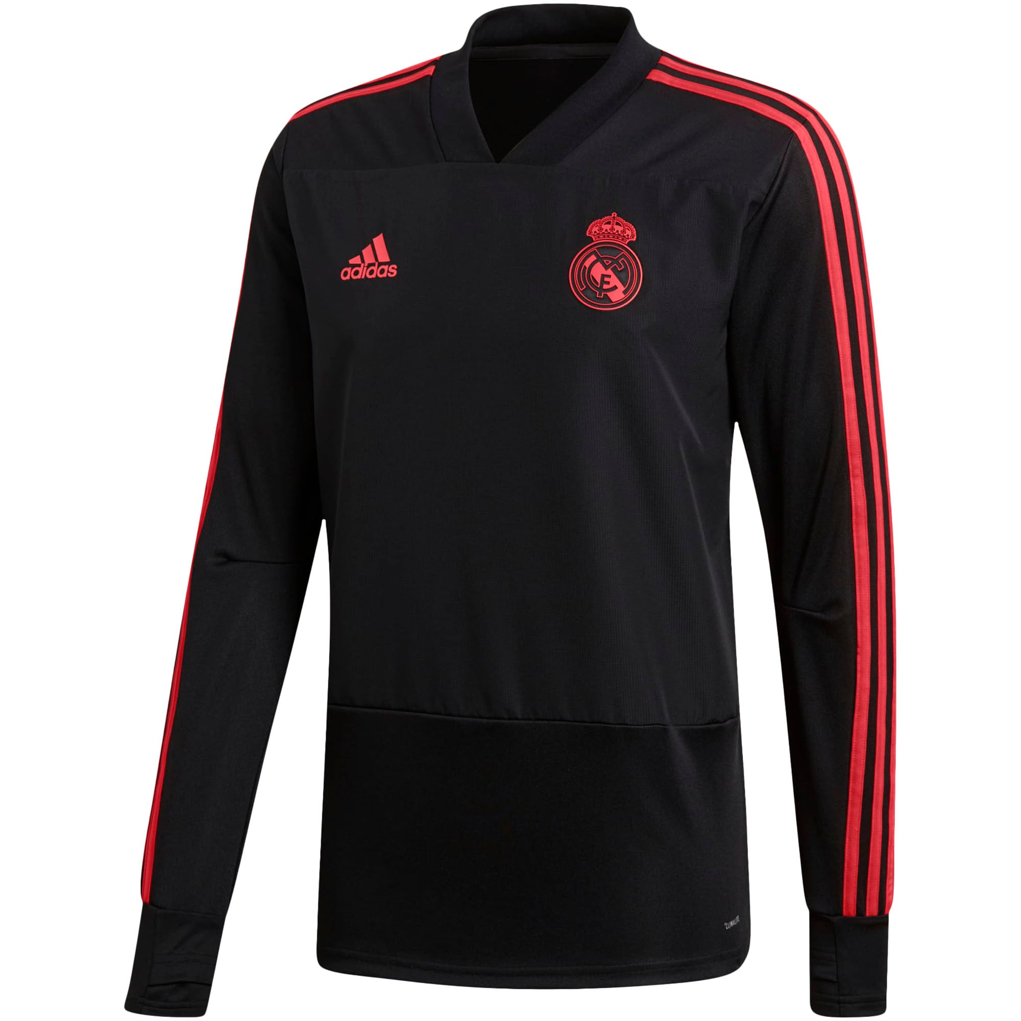 adidas Real Madrid Black 2018/19 UCL Long Sleeve Training Jersey