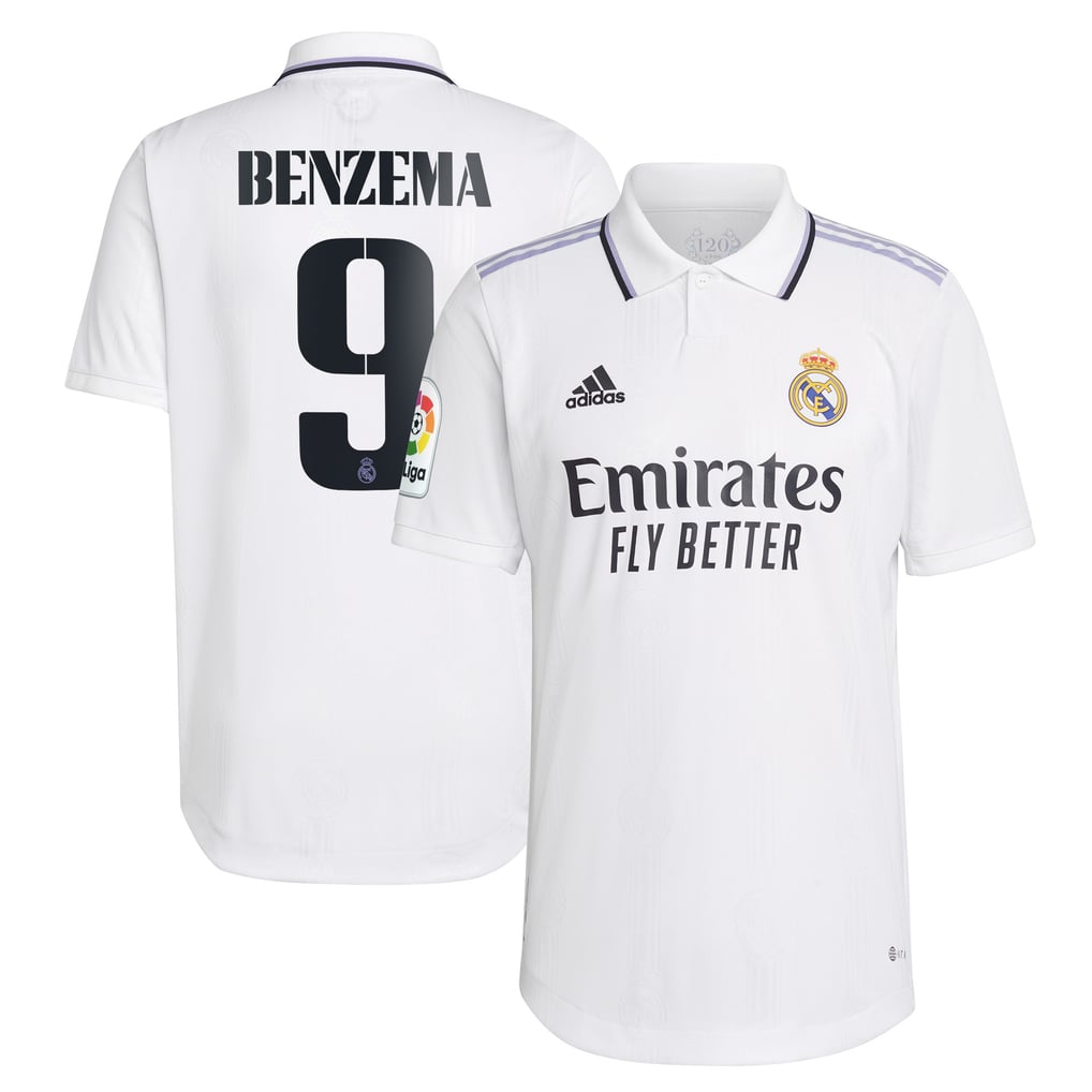 Karim Benzema Real Madrid adidas 2022/23 Home Authentic Player 